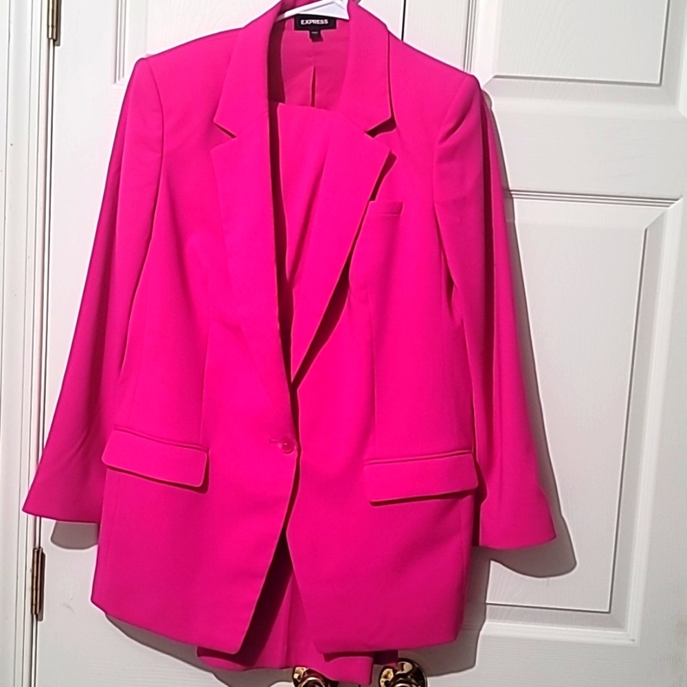 Express Hot Pink 2 piece Suit